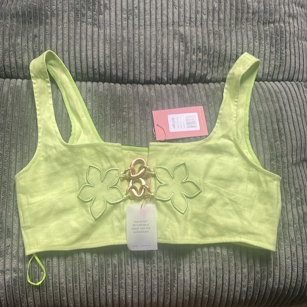 Cult Gaia Mona Top in mantis size 10 - Picture 2 of 4